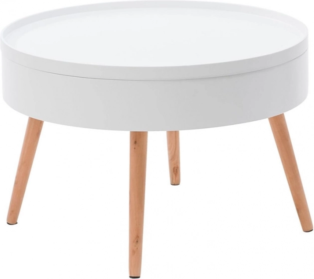Table basse ronde avec écran, 60 cm