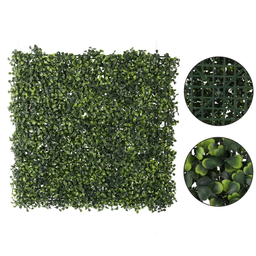Decorative panel made of artificial boxwood 50 × 50 cm