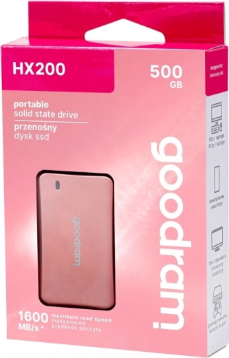 Stylish SSD Drive 500GB USB-C Rose Gold 1500/900 MB/s