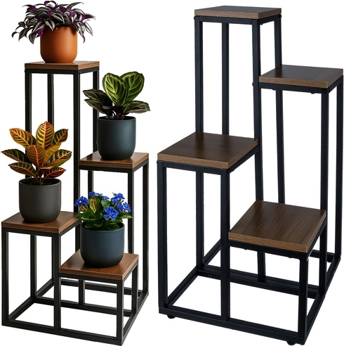 Support à fleurs style loft RUHHY 69 cm