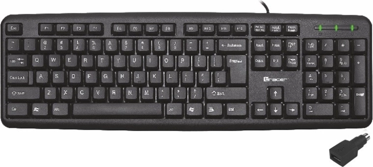 Tracer Maverick Keyboard black with USB + PS2 adapter