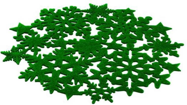 Felt Round Placemat TORO 38 cm Green