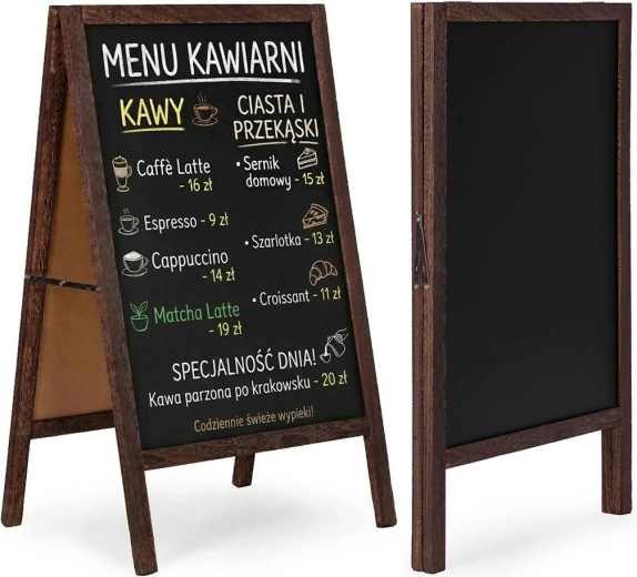 Double-sided A-frame advertising board 83 × 50 cm with chalk surface ModernHome