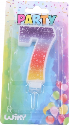 Party Candle Number 7 Stars