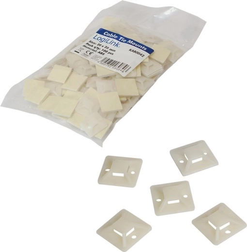 Self-adhesive mounts for cable ties