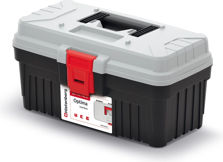 Mallette à outils Optima grise 360 × 195 × 183 mm