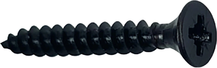 Vis universelles 3 × 30 mm, tête fraisée, noires (20 pcs)