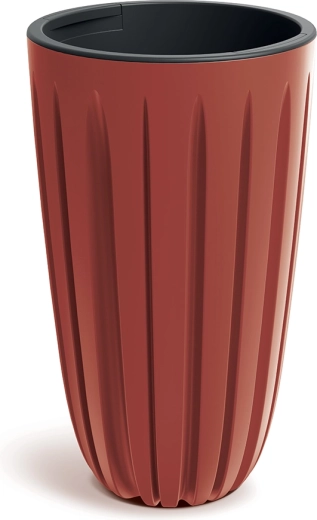 Plastic Planter Wario 29 cm retro red with insert