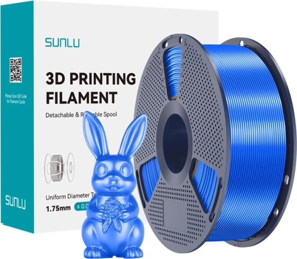 Sunlu PLA+ Silk filament blauw