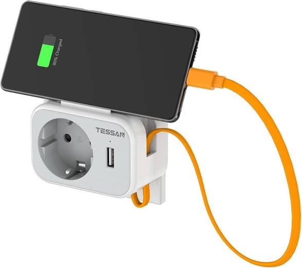 Tessan Wall Socket with USB Ports