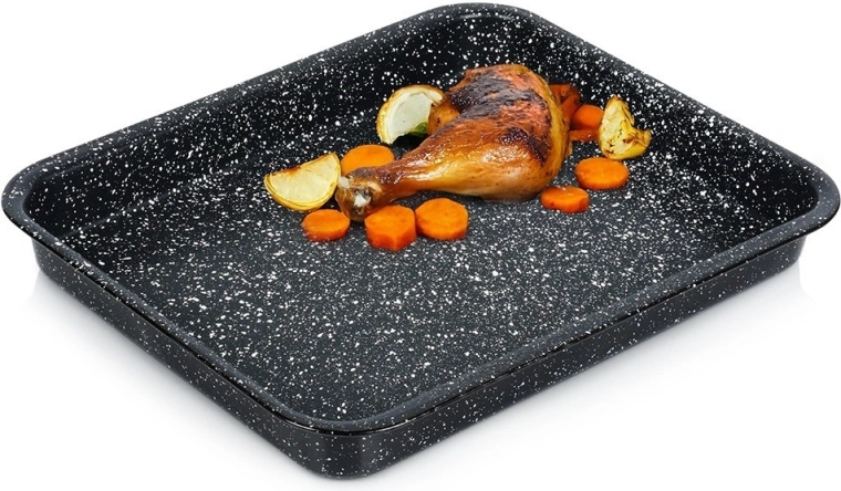 plat à rôtir rectangulaire en granit grande 4 l, 39,5 × 33,5 × 4,5 cm