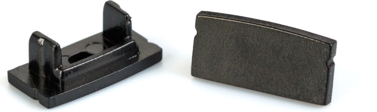 Schwarze Endkappen für Aluminium-LED-Profil 41010 – 2 Stück