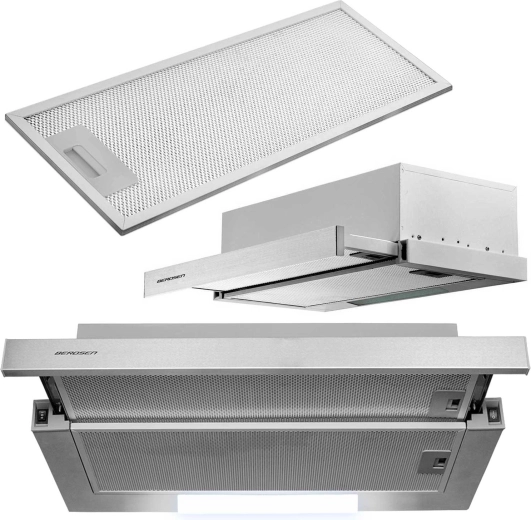 Telescopic kitchen hood BERDSEN 60 cm Inox