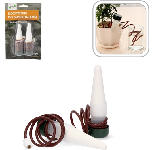 Set of 2 irrigation dispensers with 80 cm tube
