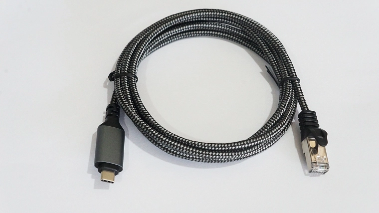 USB‑C to RJ‑45 Cable, Category 6, 1 Gbit/s, 2 m