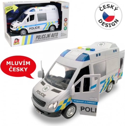 Politie bestelwagen met geluid en licht, vliegwiel 21 cm