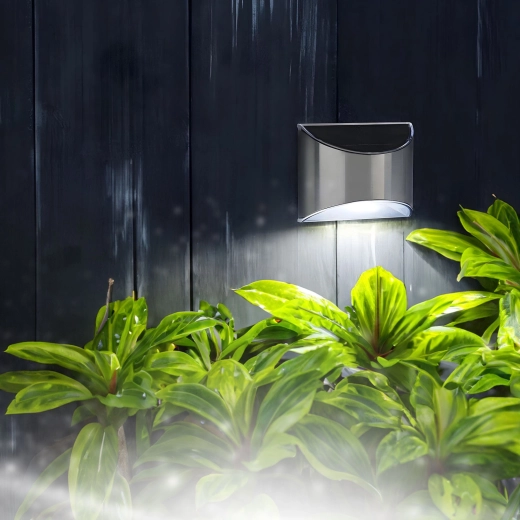 Solar wand-LED-lamp met 4 SMD-leds