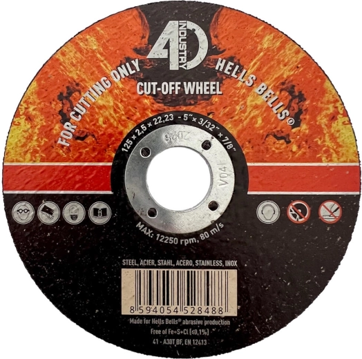 Disque à tronçonner pour acier et inox 125 × 2,5 × 22,2 mm