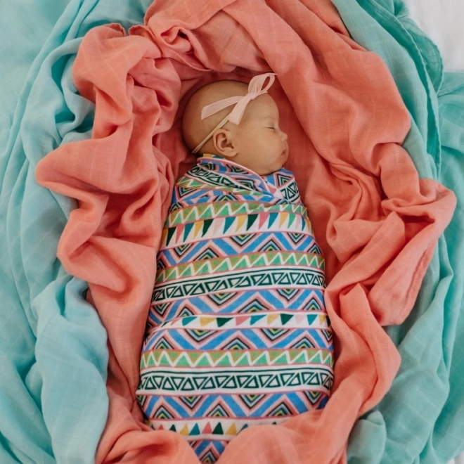 Tommy Lise Musselintuch aus Bio-Baumwolle Ethnic Festive 120 × 120 cm