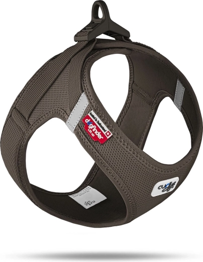 Curli Air-Mesh Harness with Buckle, Brown, Size 3XS (1.5–3 kg)