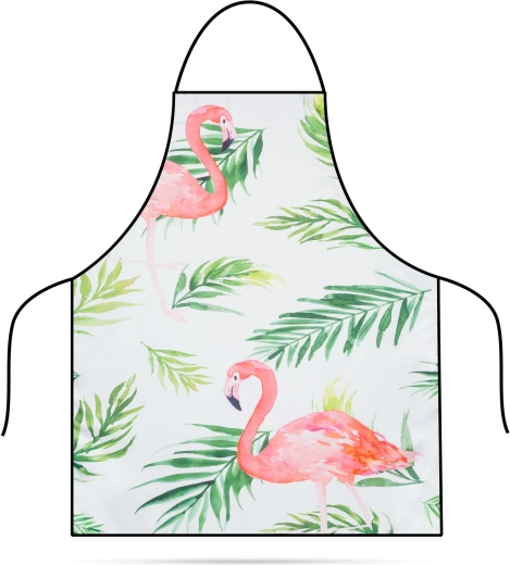 Kitchen Apron with Flamingo Pattern