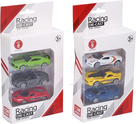 Set de petites voitures en métal 3 pcs 7 cm