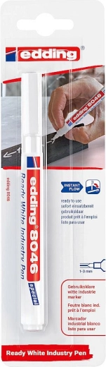 Permanent white marker Edding 8046 Ready, blister