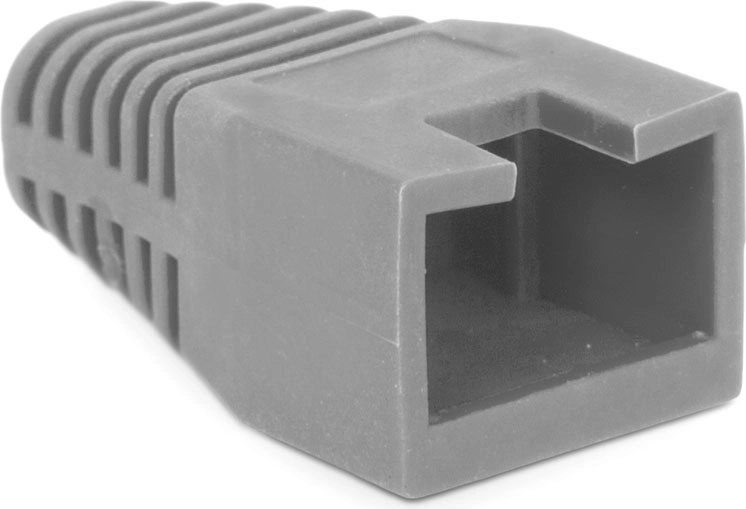 Rubberen knikbescherming voor RJ45-kabel grijs - 1 stuk
