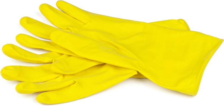 Gants de ménage en latex jaunes – taille M
