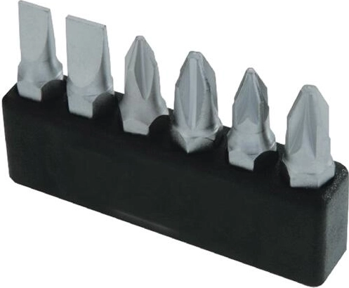 Set van zes zeskantige bitdoppen voor 1/4" ratel in houder