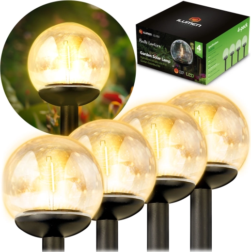 Solar Garden Lights Sphere 4 pcs ILUMEN LS-103