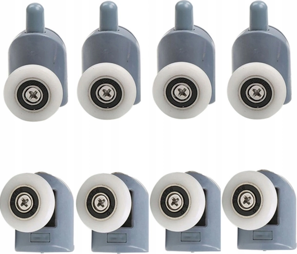 Set wieltjes voor douchecabine 8 stuks, diameter 25 mm