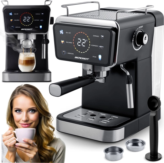 Lever espresso machine 20 bar Berdsen black