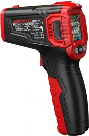 Contactloze infraroodthermometer Habotest met LCD-display
