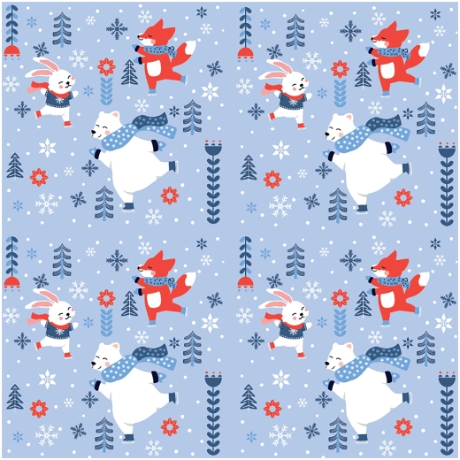 Servetten Winterpret met dieren 3-laags 33 × 33 cm