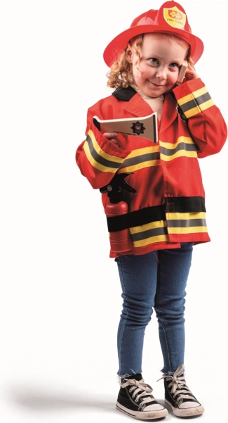 kids’ firefighter costume BIGJIGS TOYS with accessories