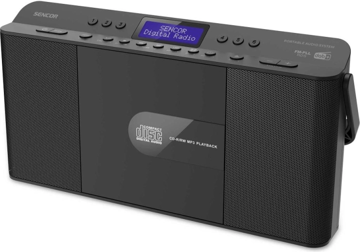 Sencor verticale boombox met DAB+, Bluetooth en cd