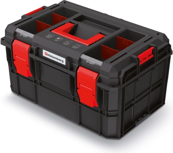 Modulaire gereedschapskoffer X‑BLOCK LOG 546 × 380 × 307 mm, zwart