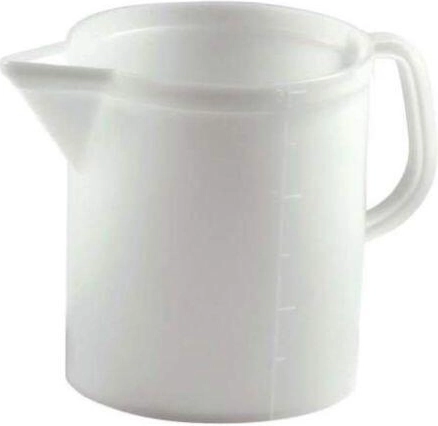 Plastic Measuring Jug 1 L with Spout – White
