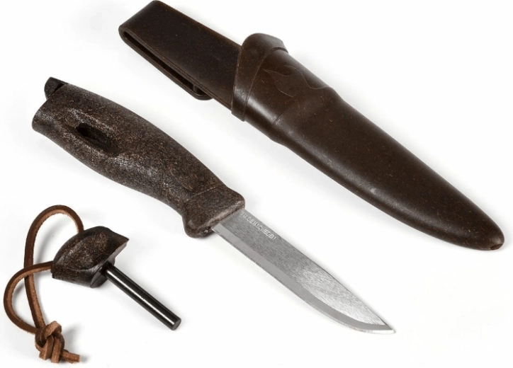 Light My Fire Swedish FireKnife Cocoshell knife with fire starter and sheath, brown