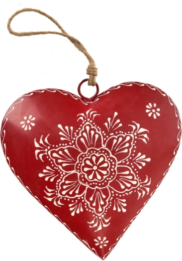 Hangend blikken hart in FOLK-stijl