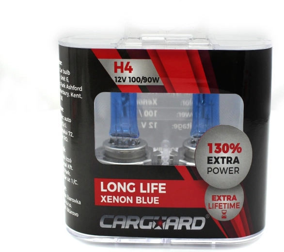 Halogeenlamp CARGUARD H4 Long Life Xenon Blue 12 V 100/90 W - 1 stuk