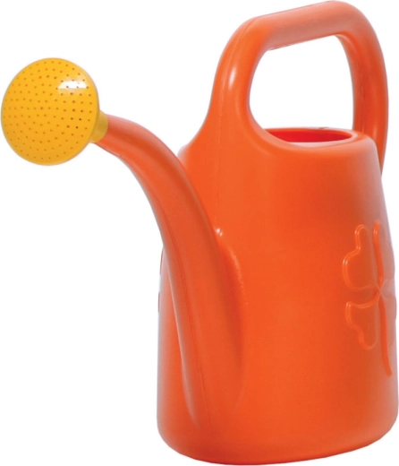 Gießkanne aus Kunststoff 4,5 l mit abnehmbarem Brauseaufsatz – orange
