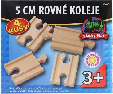 Vláčky Max rechte verbindingsrails 5 cm - 4 stuks
