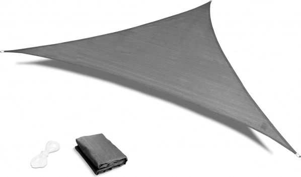 Waterproof triangular shade sail 5 × 5 × 5 m, gray – ModernHome