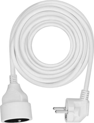 Solight verlengkabel met koppelstuk en 1 stopcontact, 7 m, wit