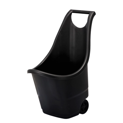 Multifunctional garden cart with wheels 50 L black