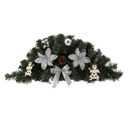 Hängende Weihnachtsdekoration 60 cm – silber