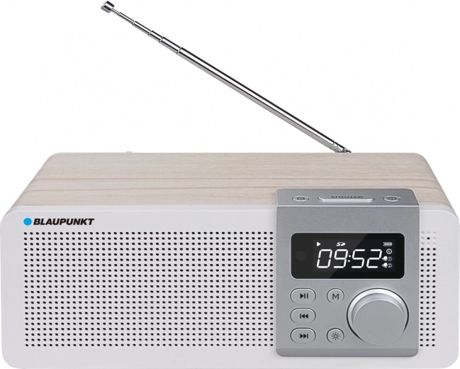 Portable radio player with Bluetooth, FM, USB and microSD, with alarm clock
