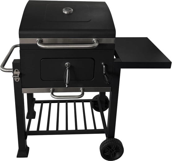 KANSAS Garden Suitcase Grill with Lid and Wheels 117 × 67 × 108 cm